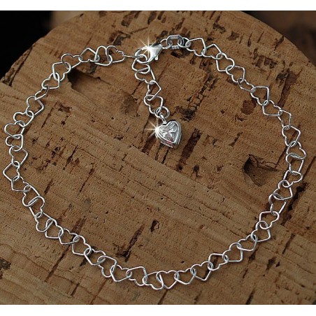 Chaîne De Cheville Argent Massif 925 - Maille Gourmette 2,47gr - Occasion