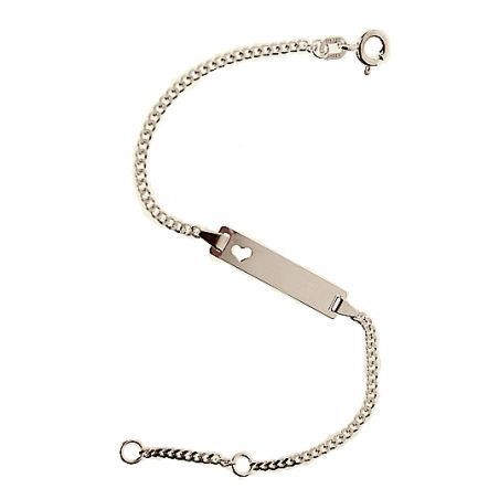 Gourmette De Baptême En Argent Massif Poinçonné - Modèle Enfant Vierge (Occasion)