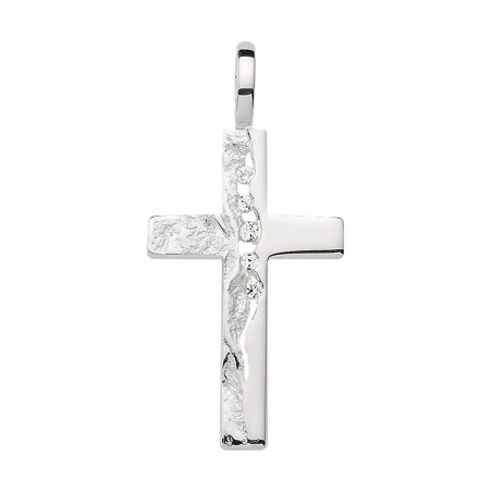 Pendentif Croix En Argent 925 Sterling - Chaîne Incluse Ou En Option, Neuf Avec étiquettes