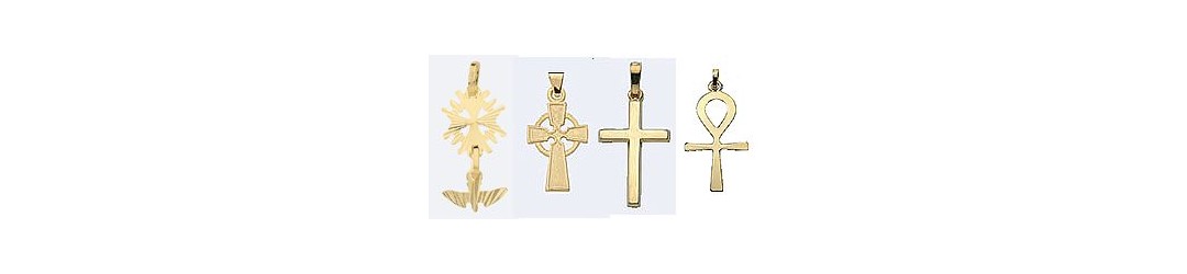 croix symbole religieux en or